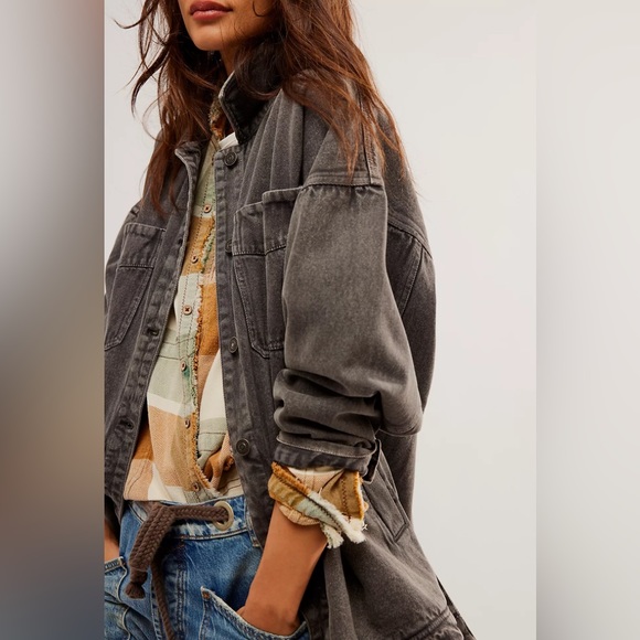 FREE PEOPLE Madison City Denim Jacket - Picture 3 of 5